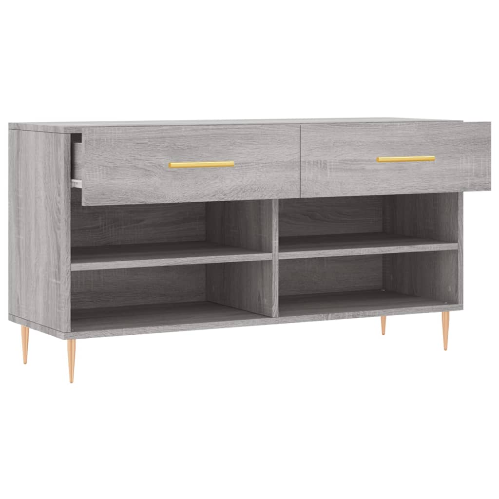 Schoenenbank 102x35x55 cm bewerkt hout