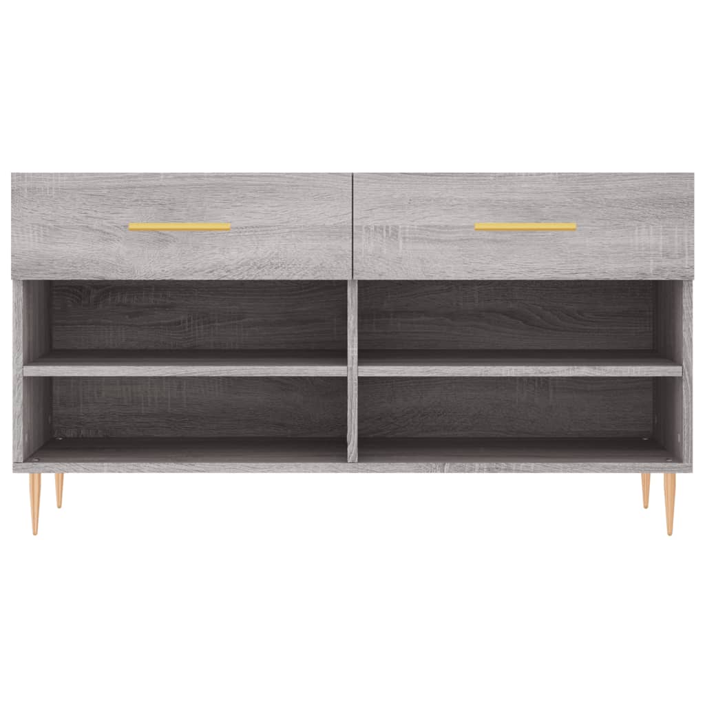 Schoenenbank 102x35x55 cm bewerkt hout