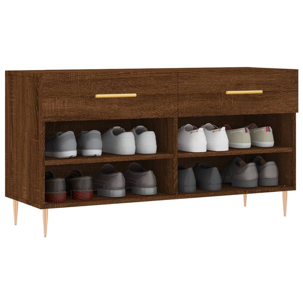 Schoenenbank 102x35x55 cm bewerkt hout