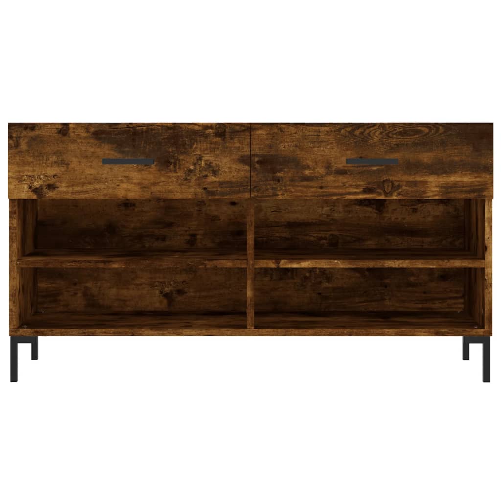 Schoenenbank 102x35x55 cm bewerkt hout eikenkleur