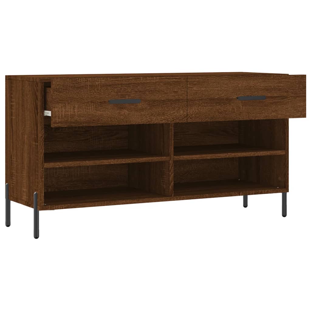 Schoenenbank 102x35x55 cm bewerkt hout