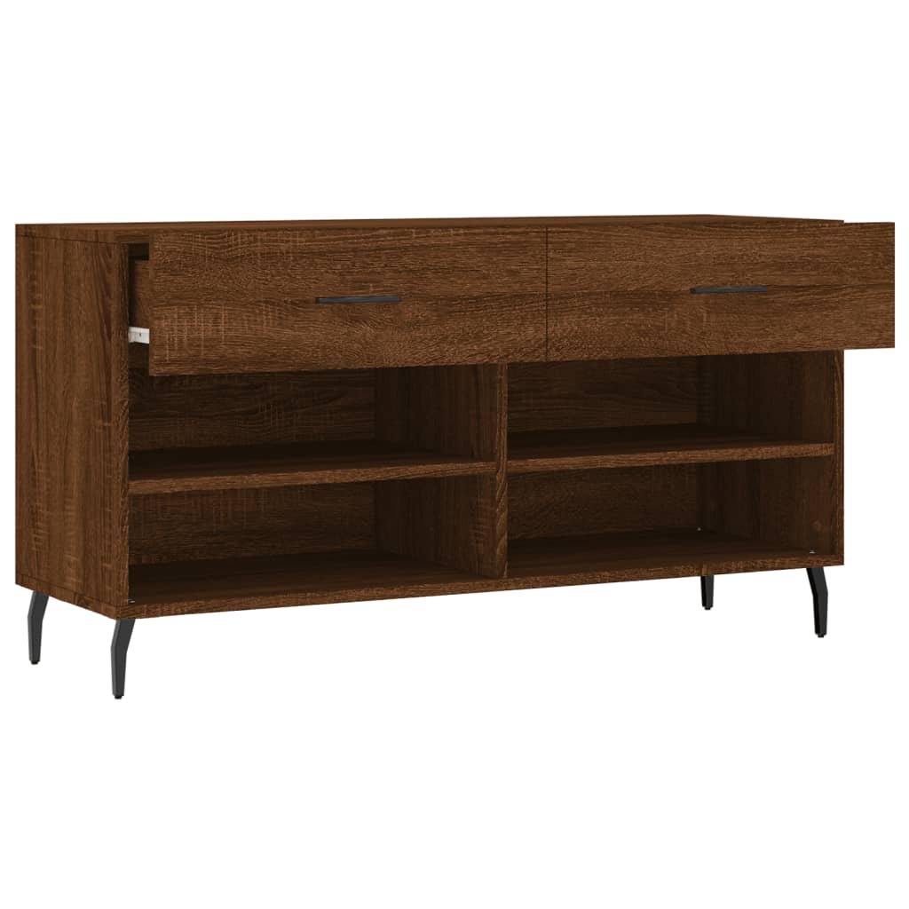 Schoenenbank 102x35x55 cm bewerkt hout