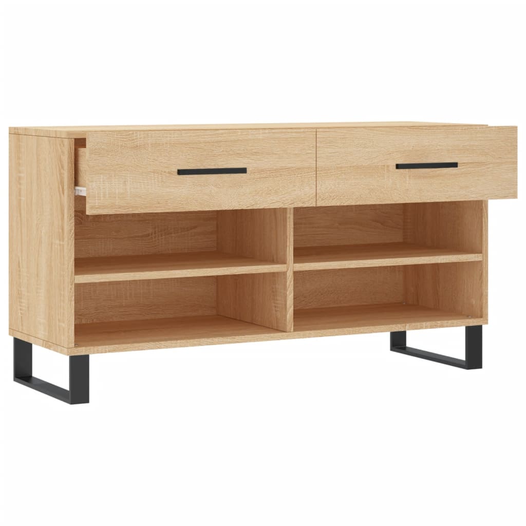 Schoenenbank 102x35x55 cm bewerkt hout