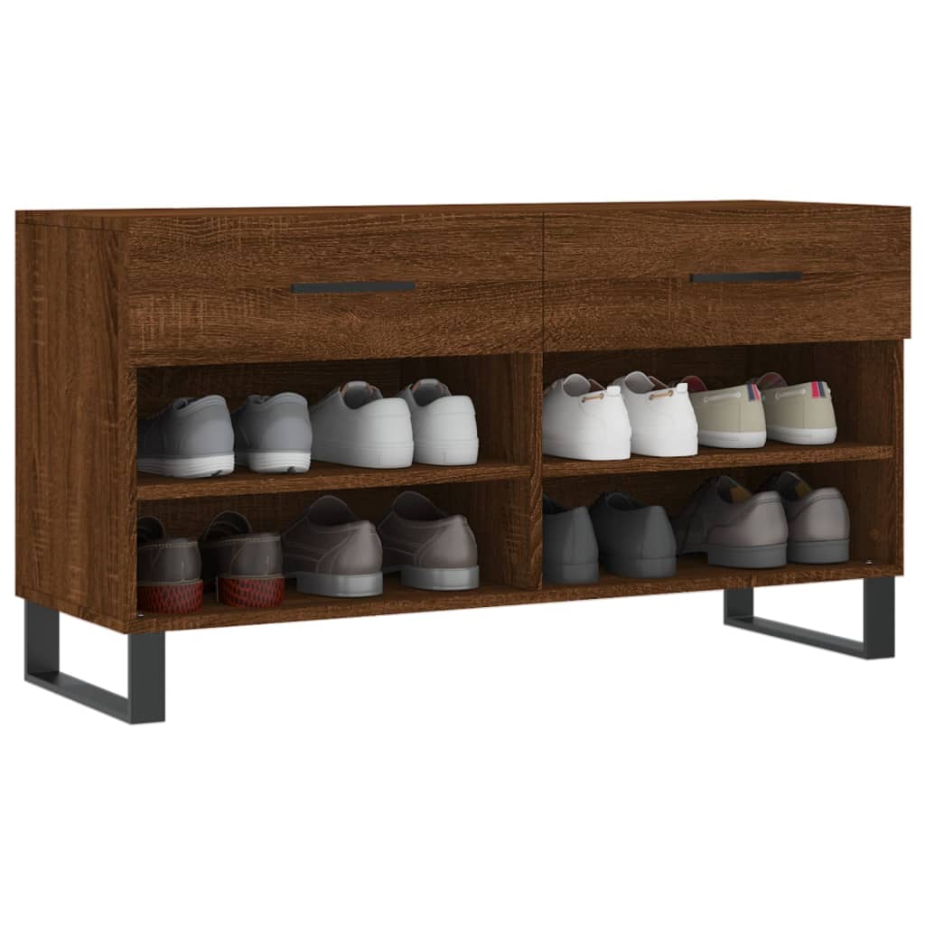 Schoenenbank 102x35x55 cm bewerkt hout