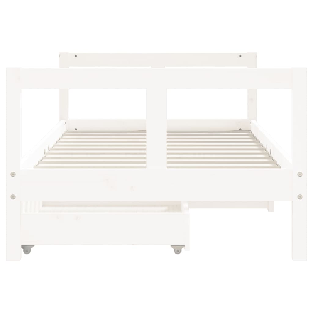 Kinderbedframe met lades 90x200 cm massief grenenhout