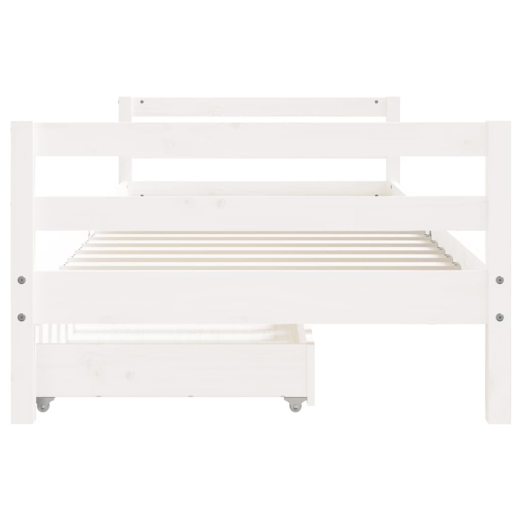 Kinderbedframe met lades 90x190 cm massief grenenhout