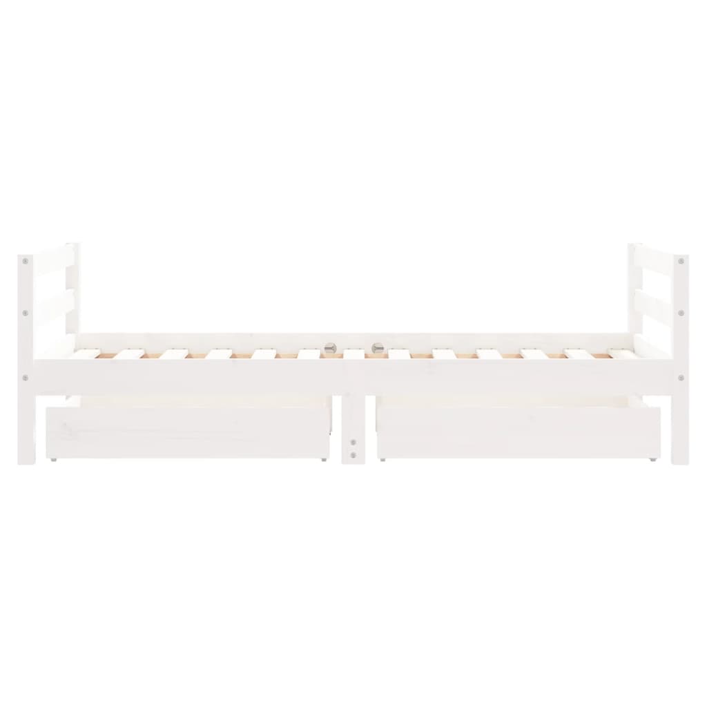 Kinderbedframe met lades 90x190 cm massief grenenhout