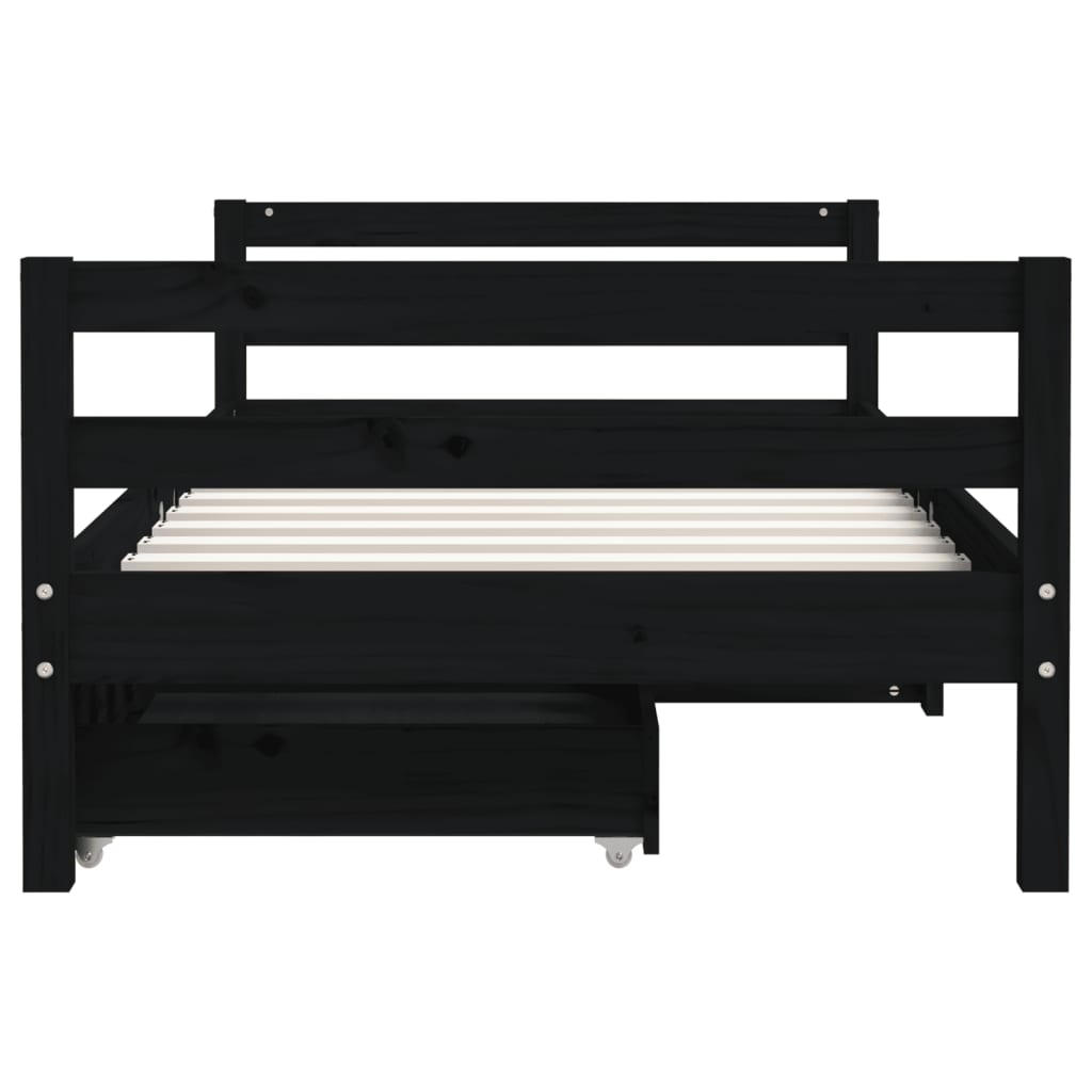 Kinderbedframe met lades 90x190 cm massief grenenhout