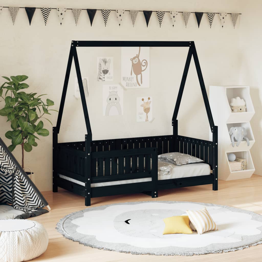 Kinderbedframe 80x200 cm massief grenenhout