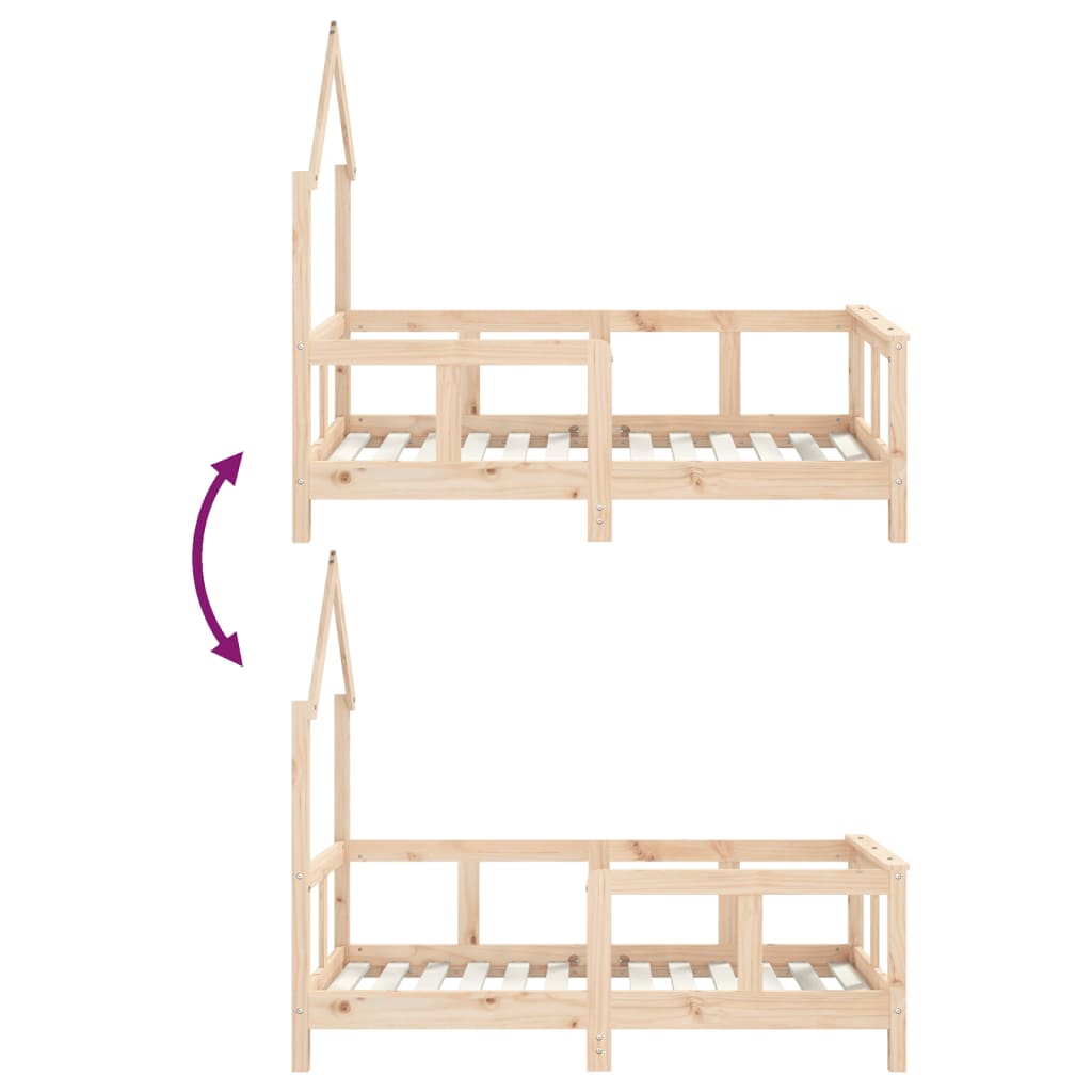 Kinderbedframe 80x160 cm massief grenenhout