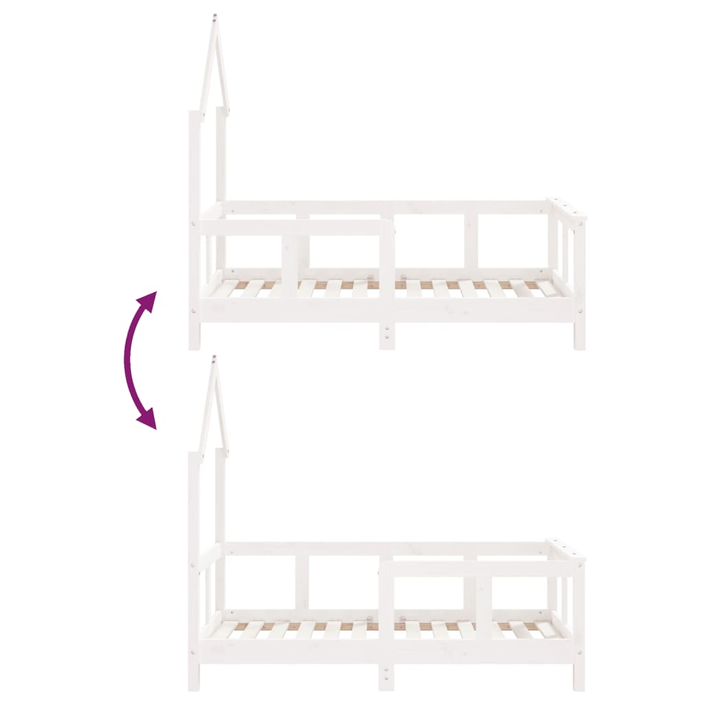 Kinderbedframe 80x160 cm massief grenenhout