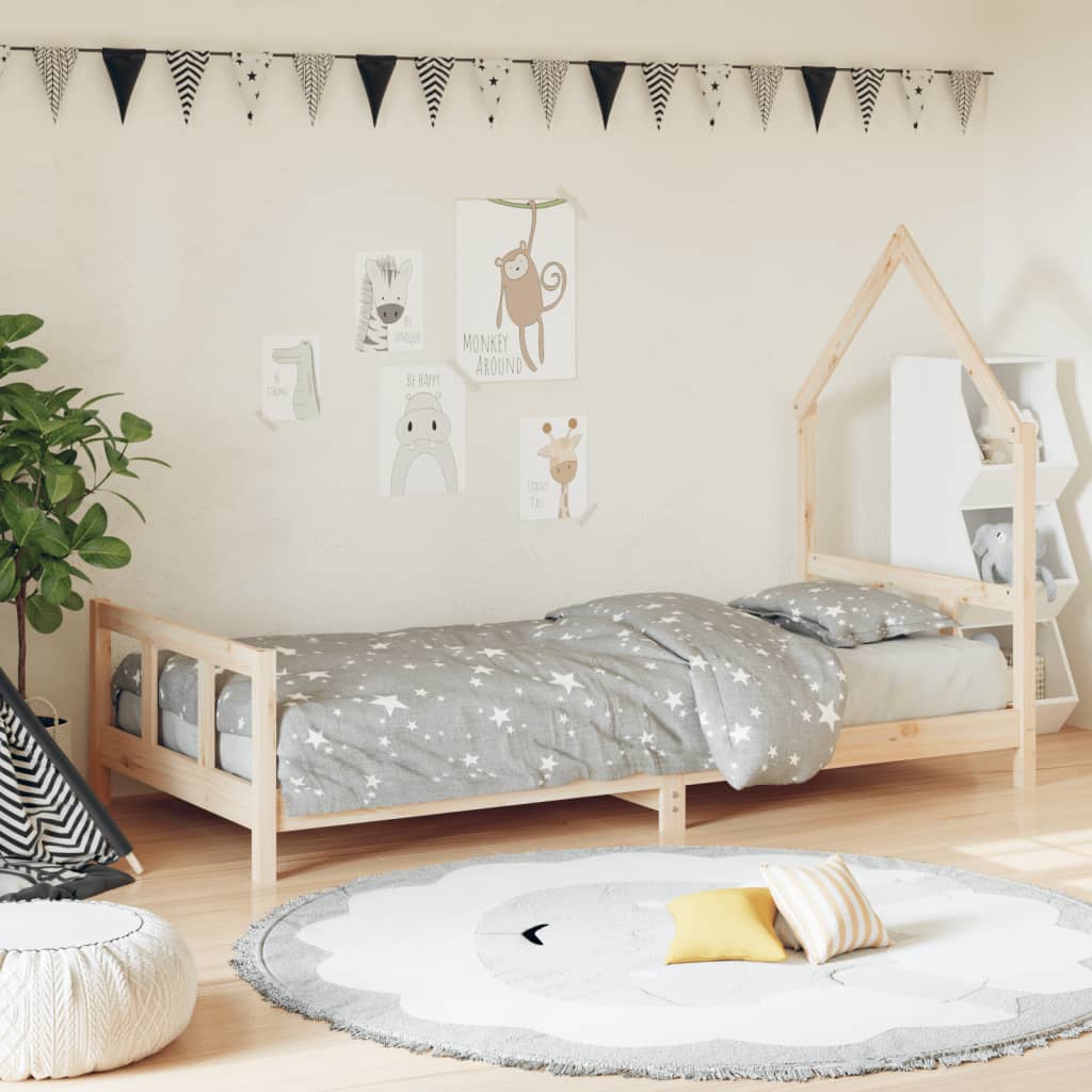 Kinderbedframe 80x160 cm massief grenenhout