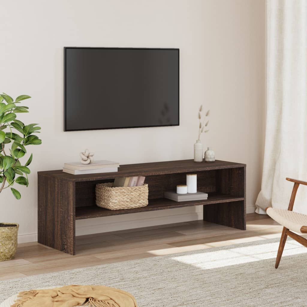 Meuble TV 120x40x40 cm en bois travaillé