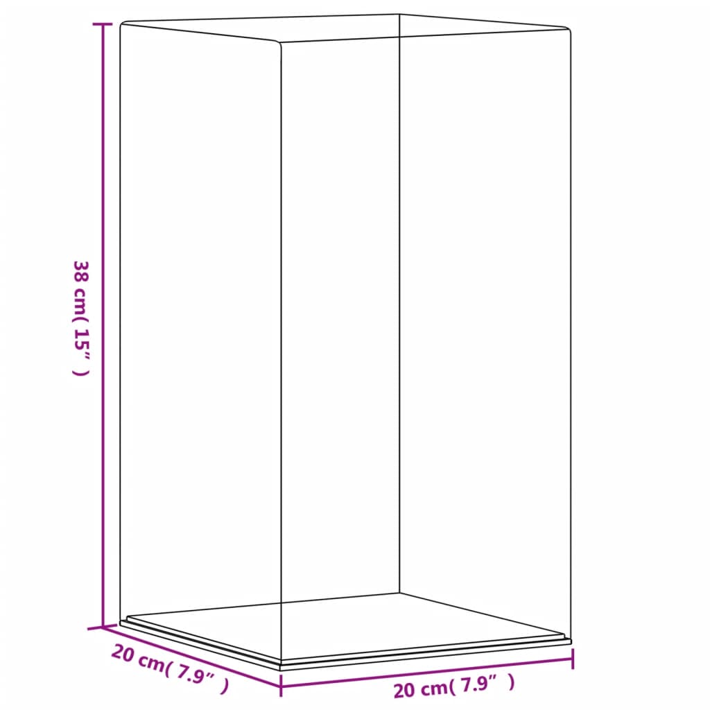 Vitrine transparant 31x17x19 cm acryl