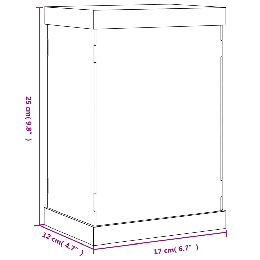 Vitrine transparant 34x16x14 cm acryl