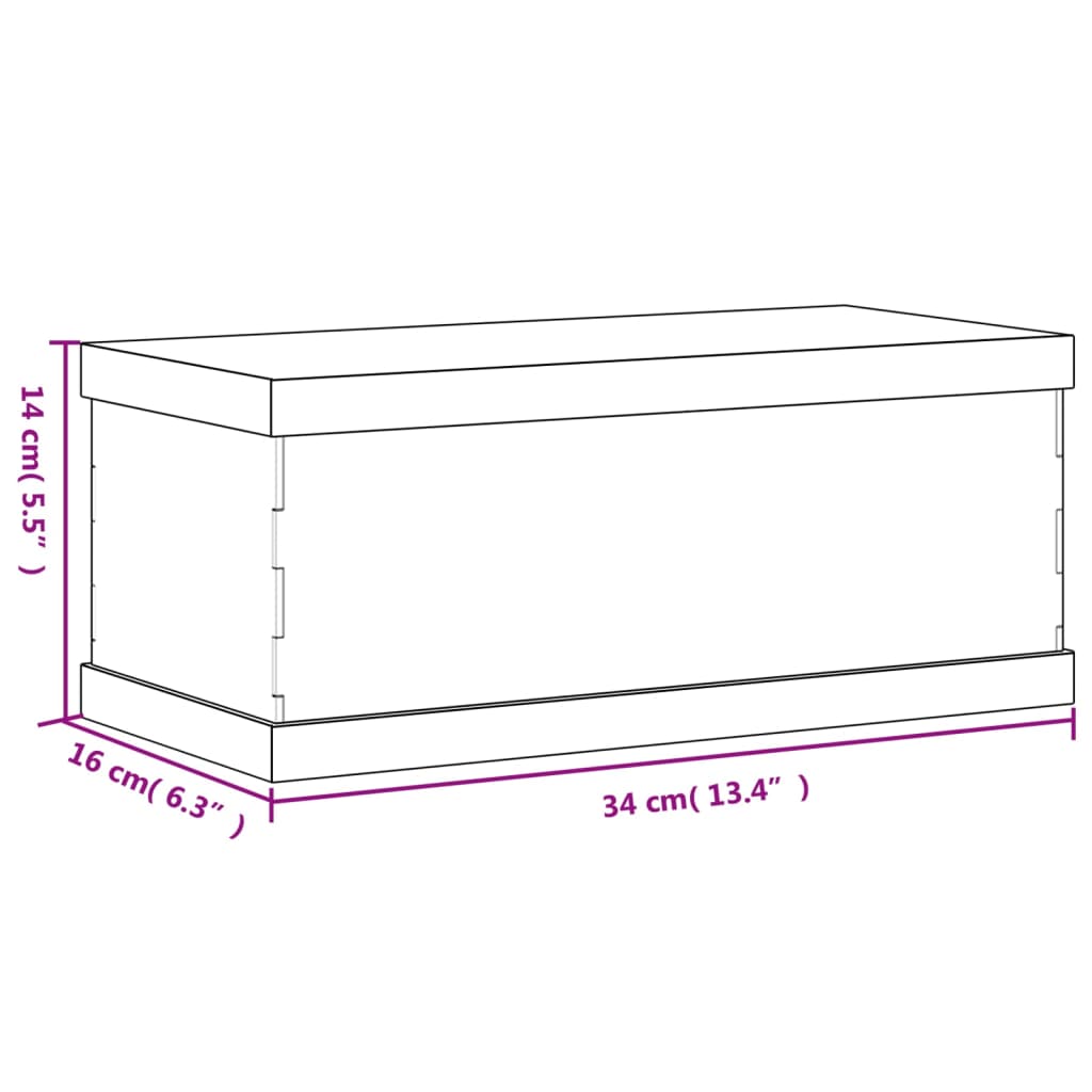 Vitrine transparant 34x16x14 cm acryl