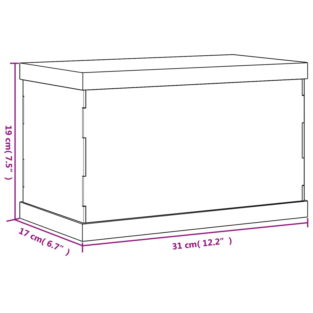 Vitrine transparant 34x16x14 cm acryl