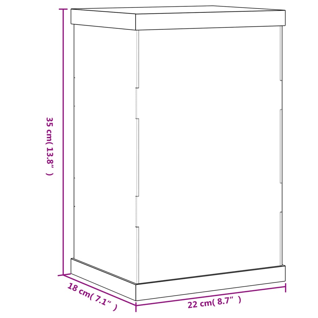 Vitrine transparant 34x16x14 cm acryl