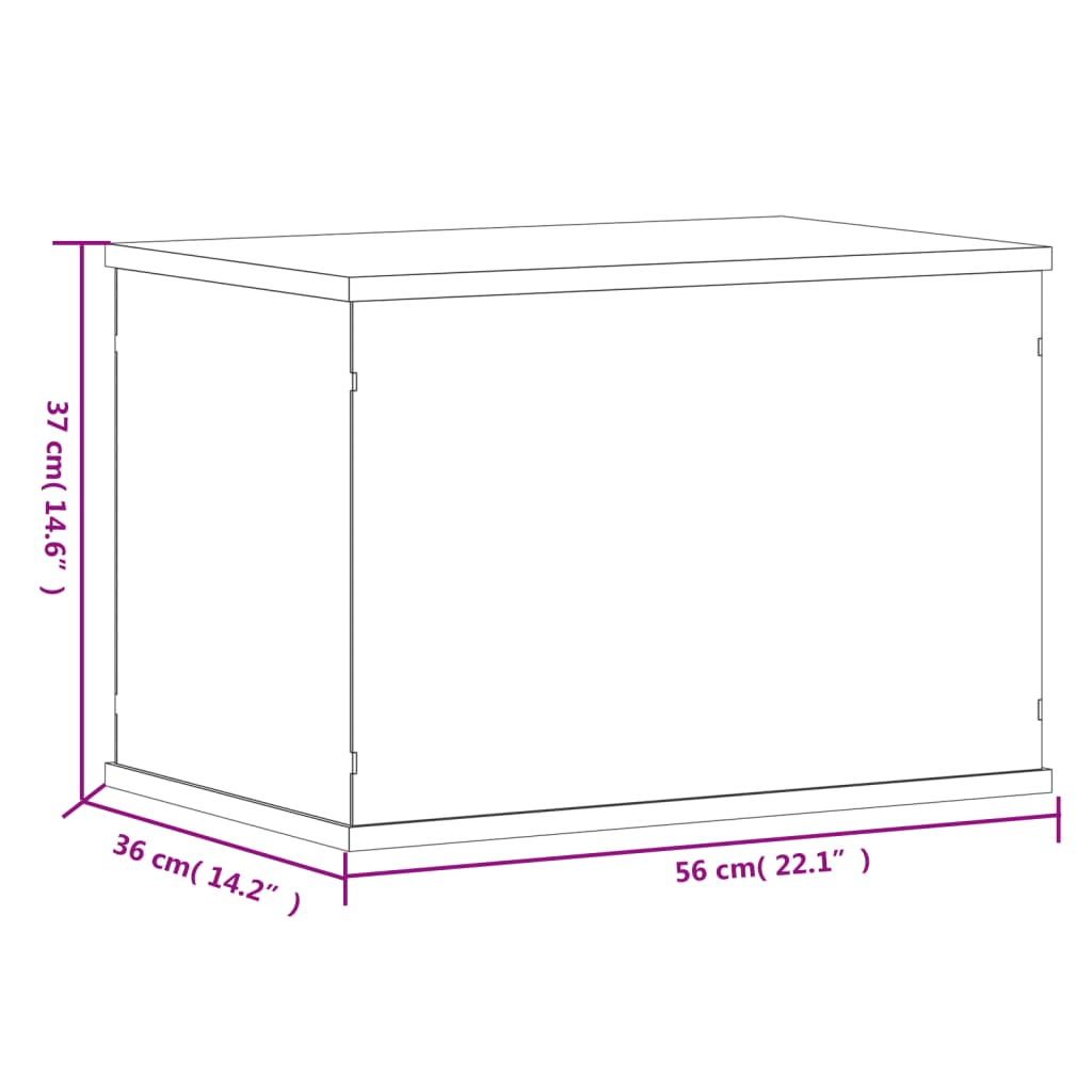 Vitrine transparant 34x16x14 cm acryl