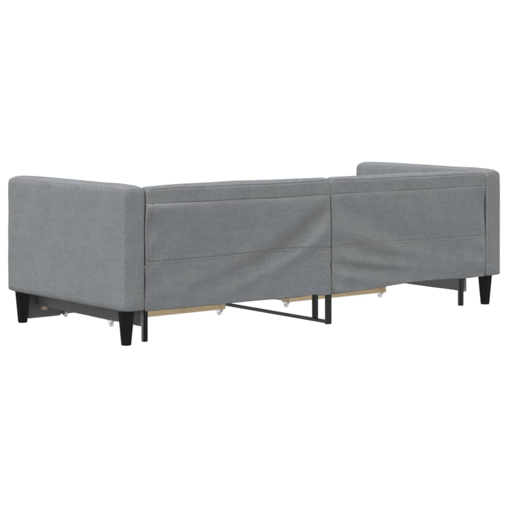 Slaapbank met onderschuifbed 90x190 cm stof