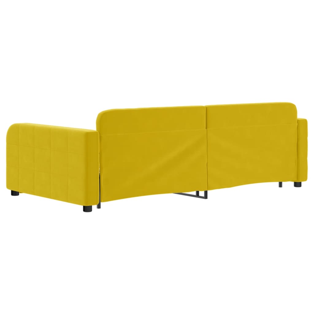 Slaapbank met onderschuifbed en lades 80x200 cm fluweel