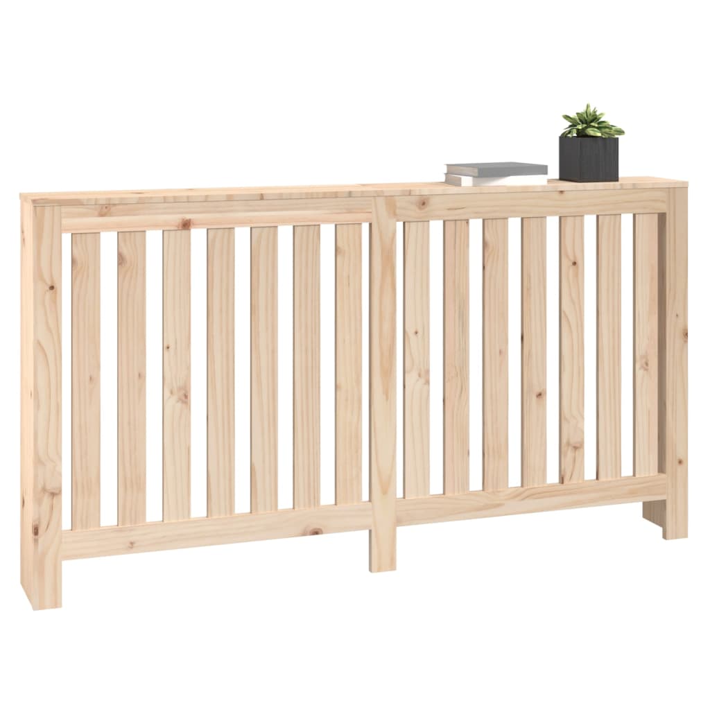 Caisson de radiateur 153x19x84 cm en bois de pin massif