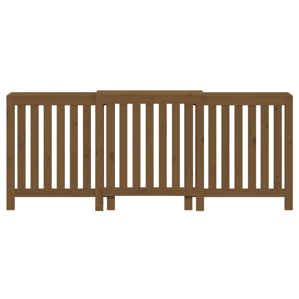 Caisson de radiateur 153x19x84 cm en bois de pin massif