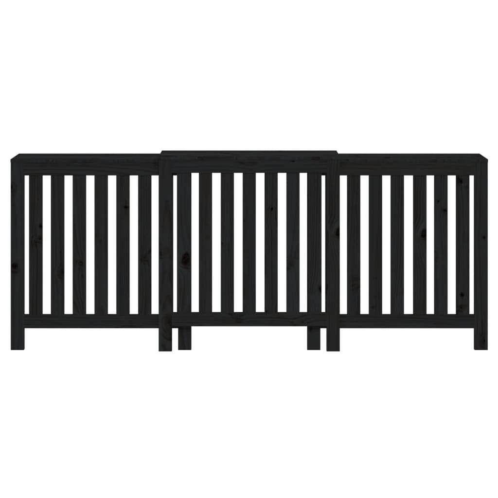 Caisson de radiateur 153x19x84 cm en bois de pin massif