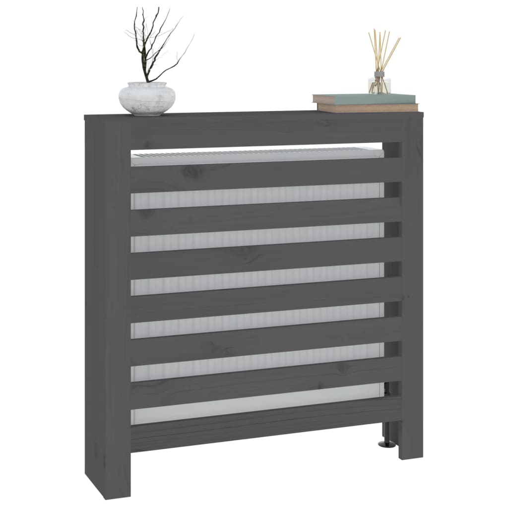 Caisson de radiateur 79,5x19x84 cm en bois de pin massif