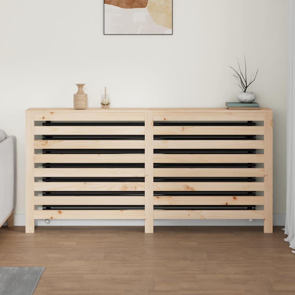 Caisson de radiateur 79,5x19x84 cm en bois de pin massif