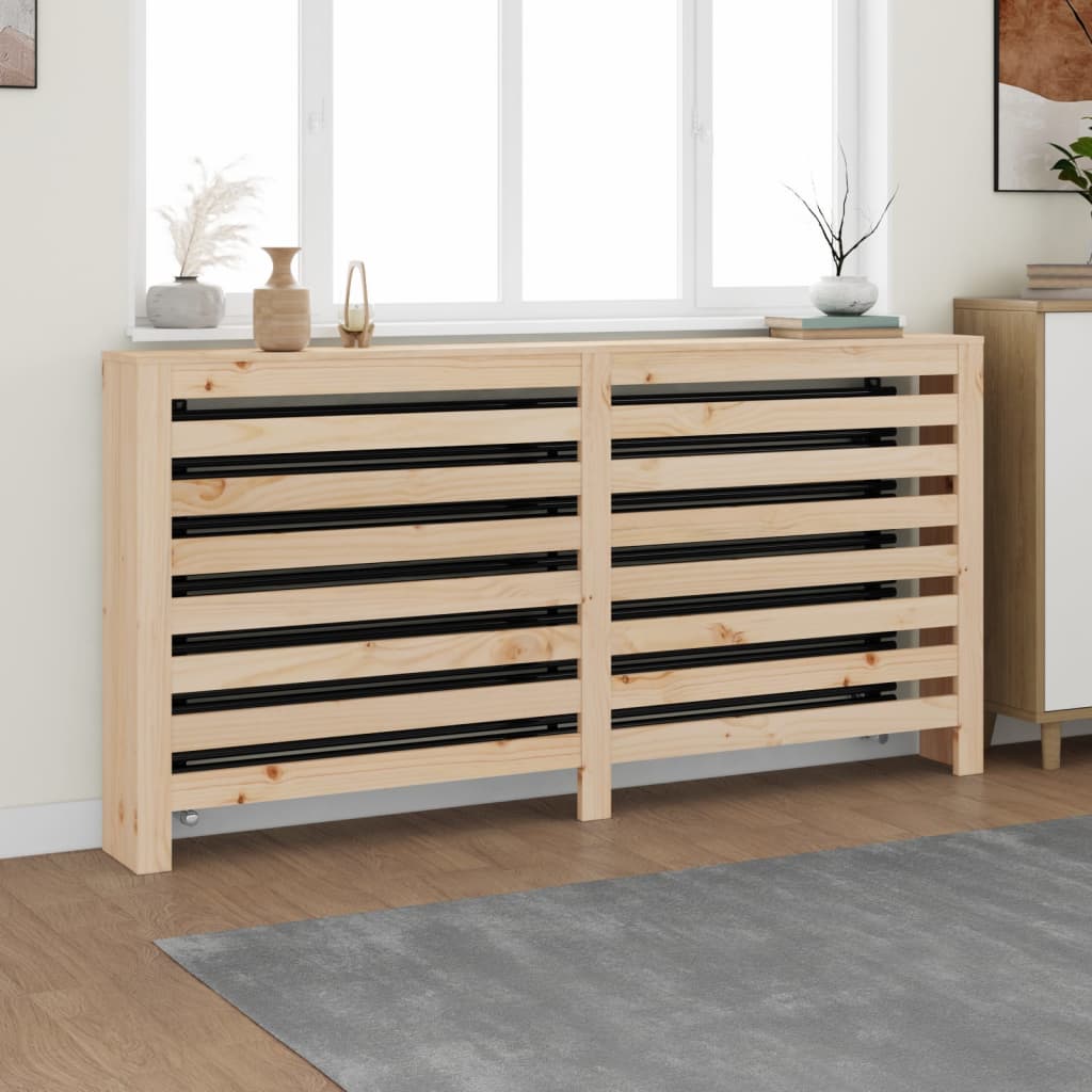 Caisson de radiateur 79,5x19x84 cm en bois de pin massif