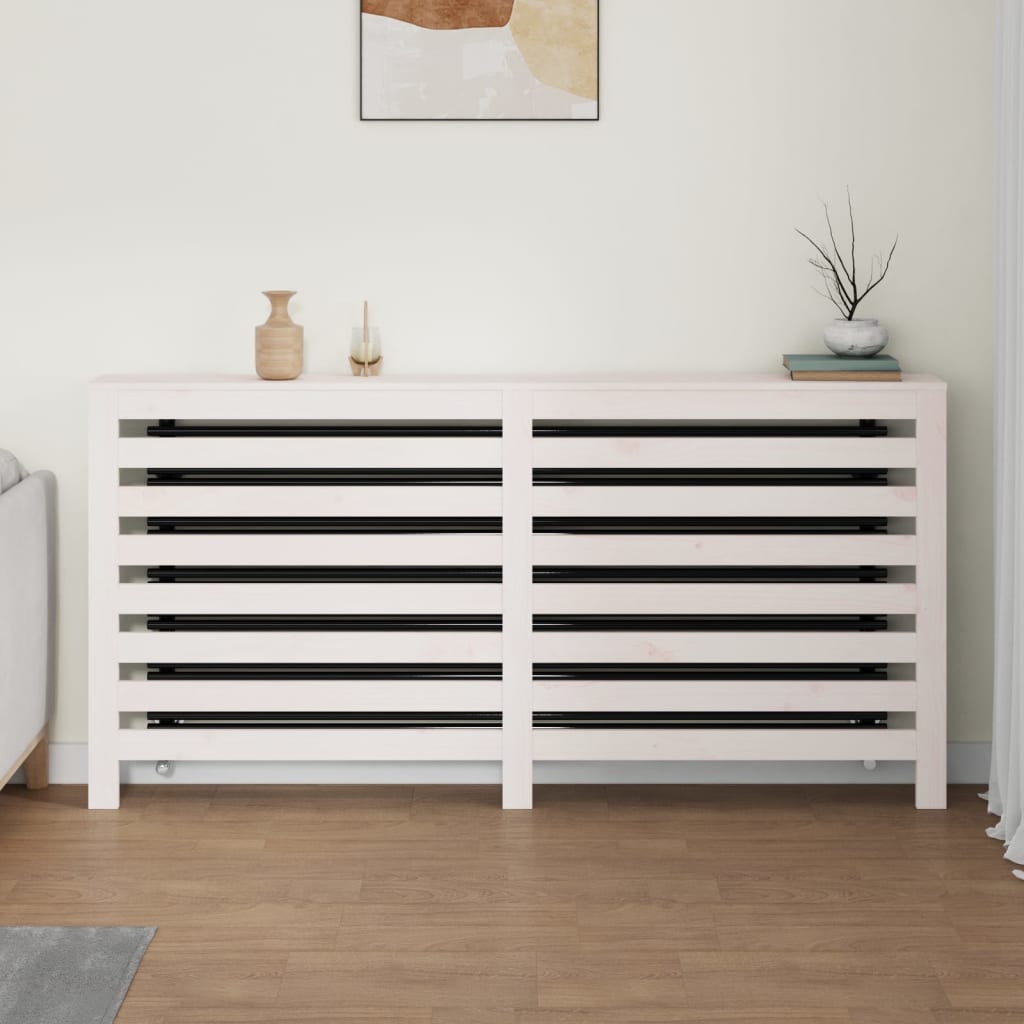 Caisson de radiateur 79,5x19x84 cm en bois de pin massif