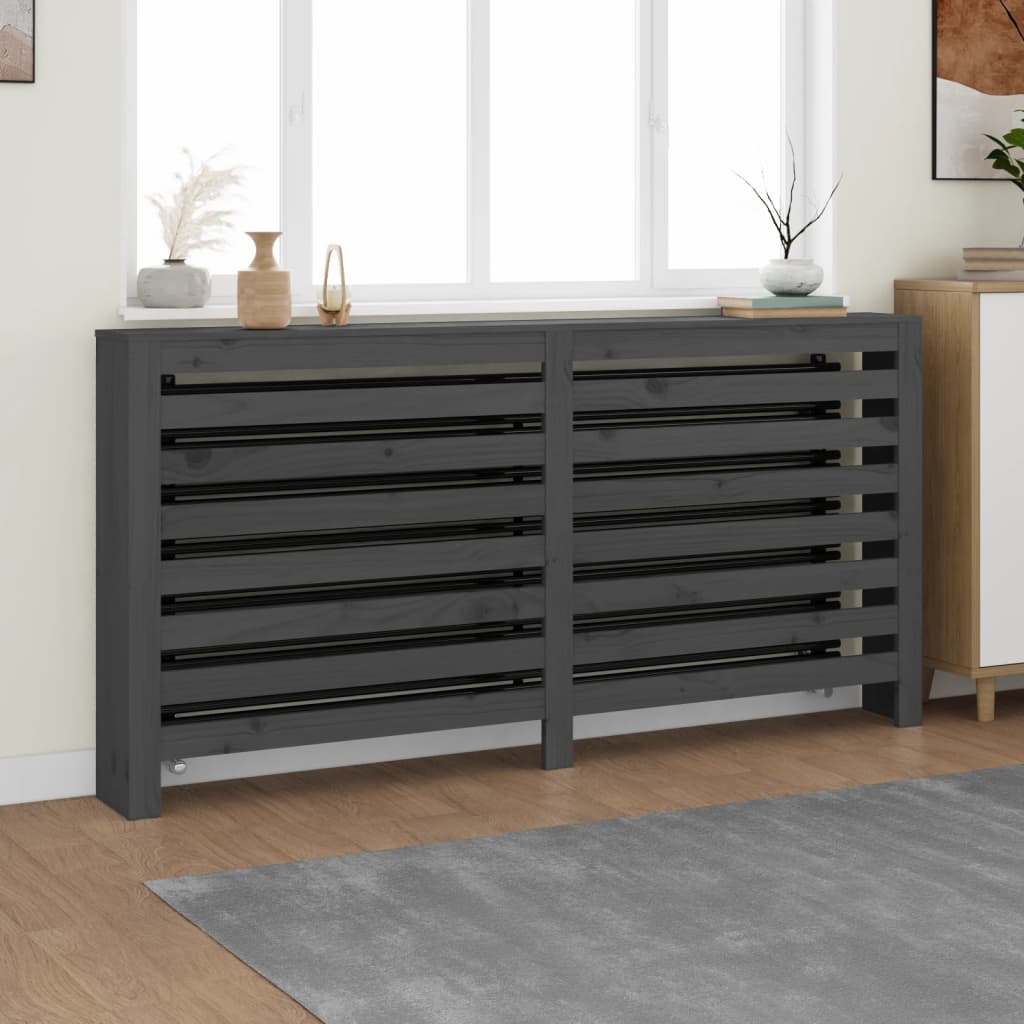 Caisson de radiateur 79,5x19x84 cm en bois de pin massif