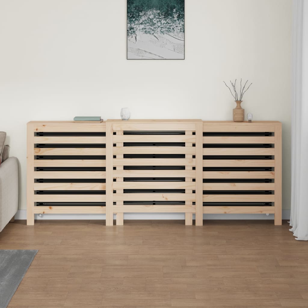 Caisson de radiateur 79,5x19x84 cm en bois de pin massif