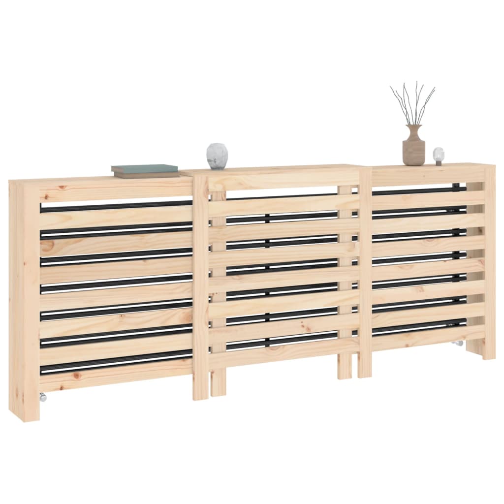 Caisson de radiateur 79,5x19x84 cm en bois de pin massif