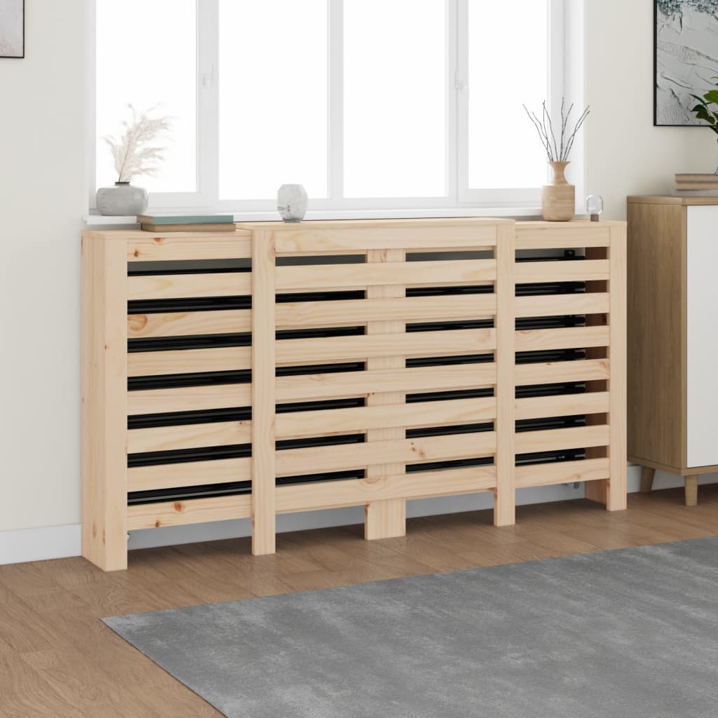 Caisson de radiateur 79,5x19x84 cm en bois de pin massif