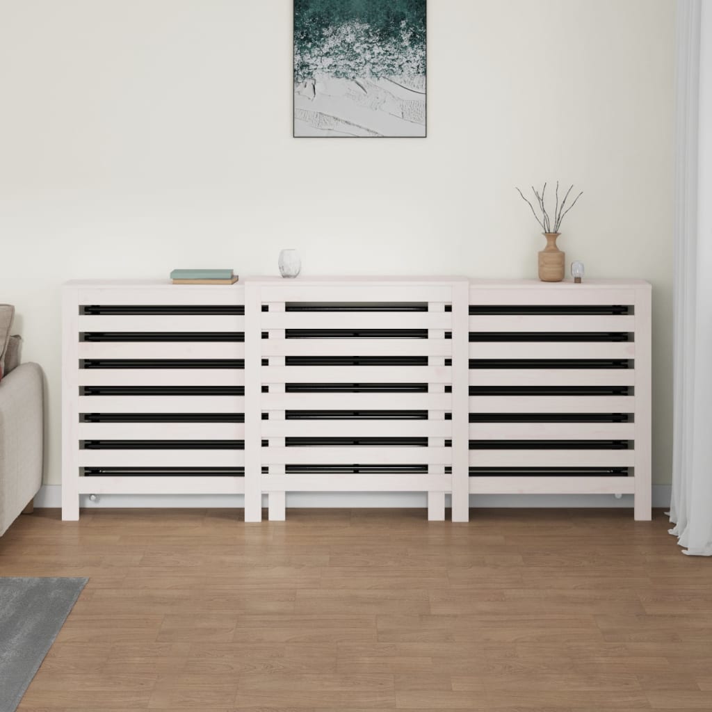 Caisson de radiateur 79,5x19x84 cm en bois de pin massif