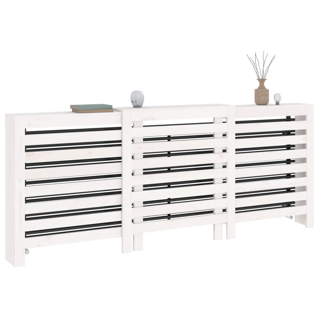 Caisson de radiateur 79,5x19x84 cm en bois de pin massif