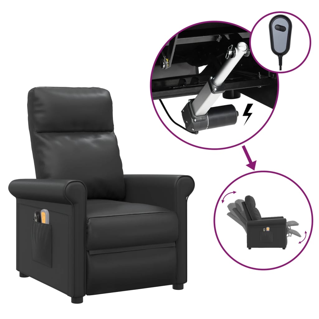 Fauteuil de massage électrique simili cuir