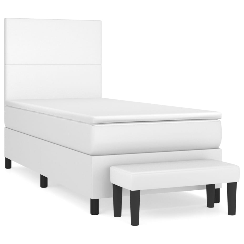 Boxspring met matras kunstleer 90x190 cm