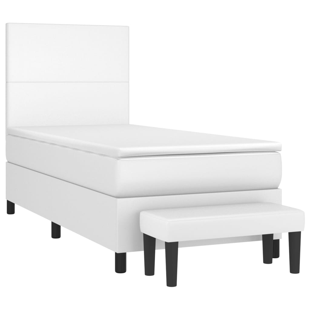 Boxspring met matras kunstleer 90x190 cm