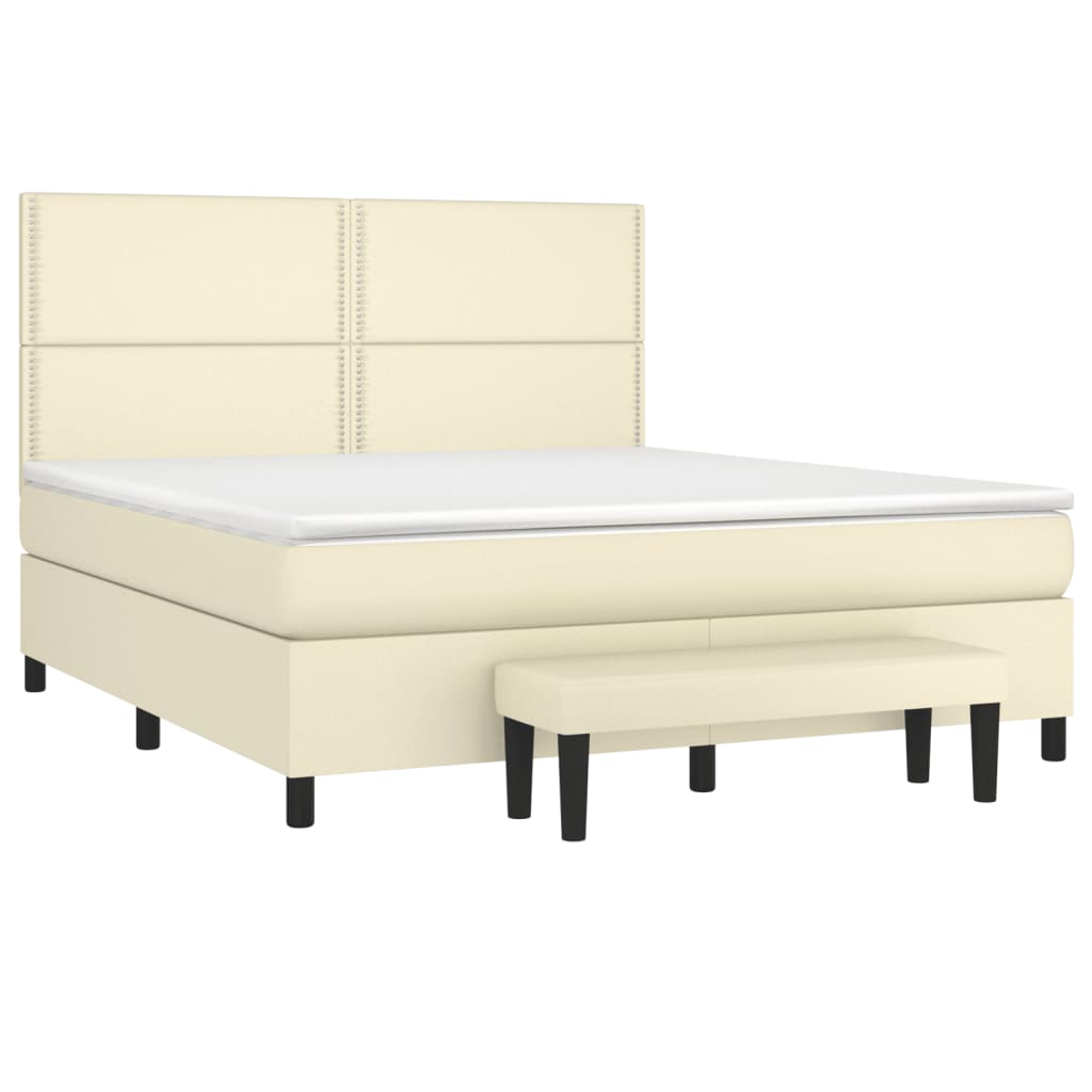 Boxspring met matras kunstleer 90x190 cm