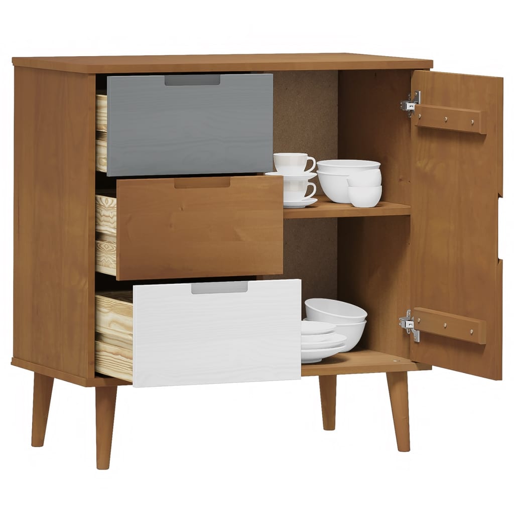 Dressoir MOLDE 76,5x40x80 cm massief grenenhout