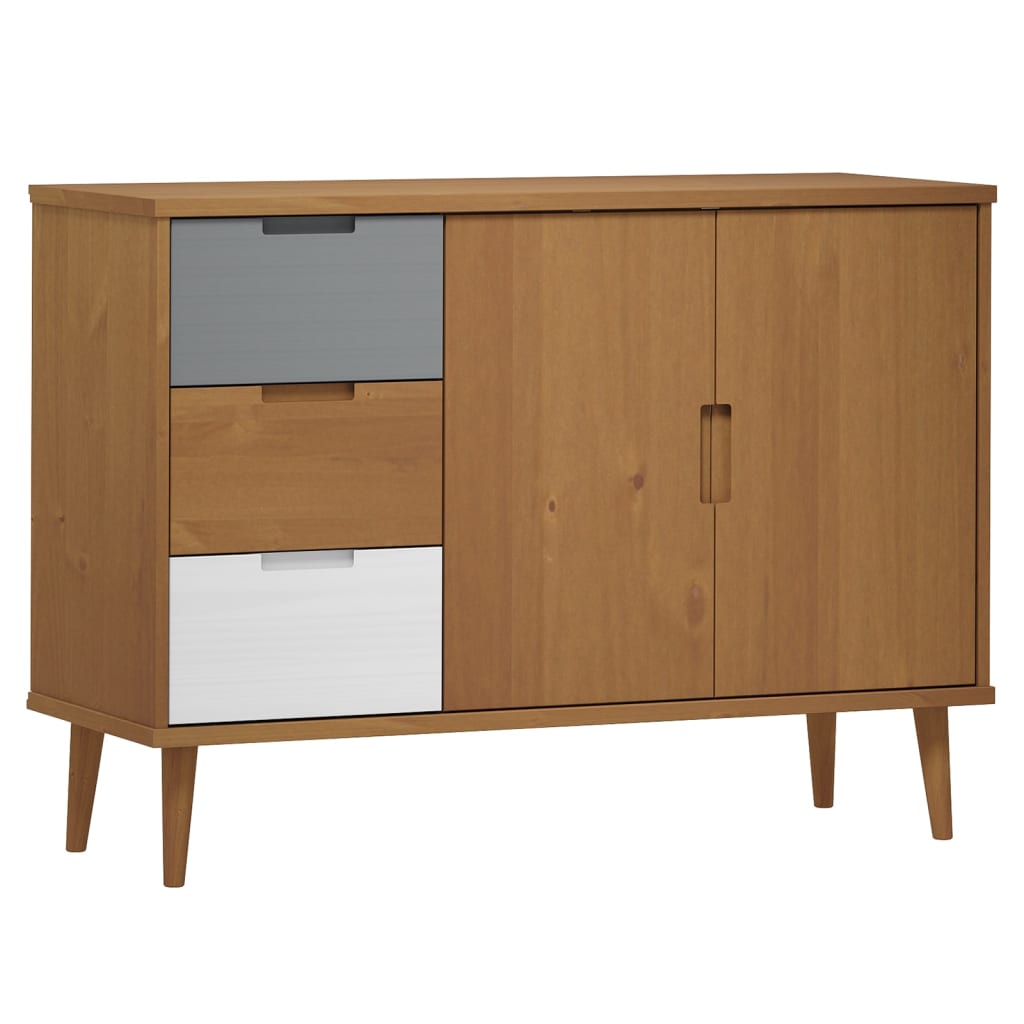 Buffet MOLDE 113x40x80 cm en bois de pin massif