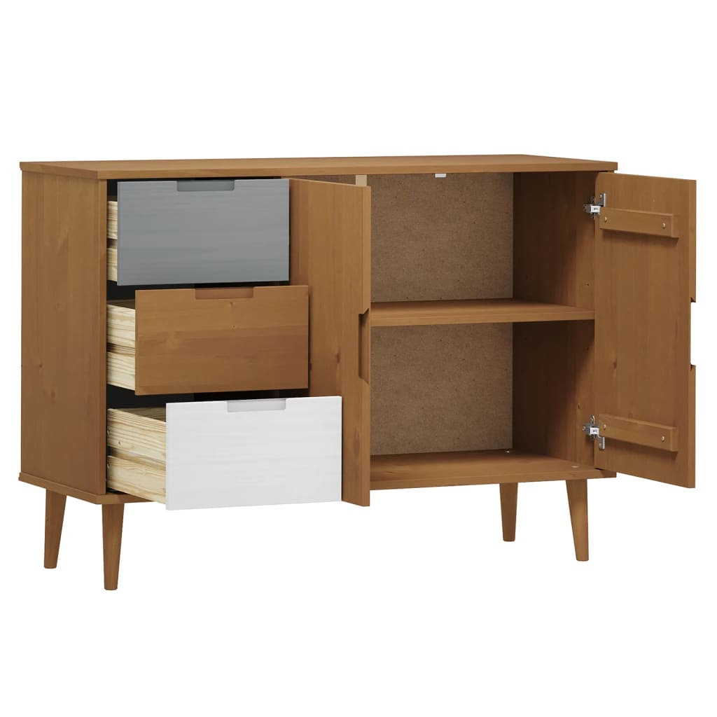 Dressoir MOLDE 113x40x80 cm massief grenenhout