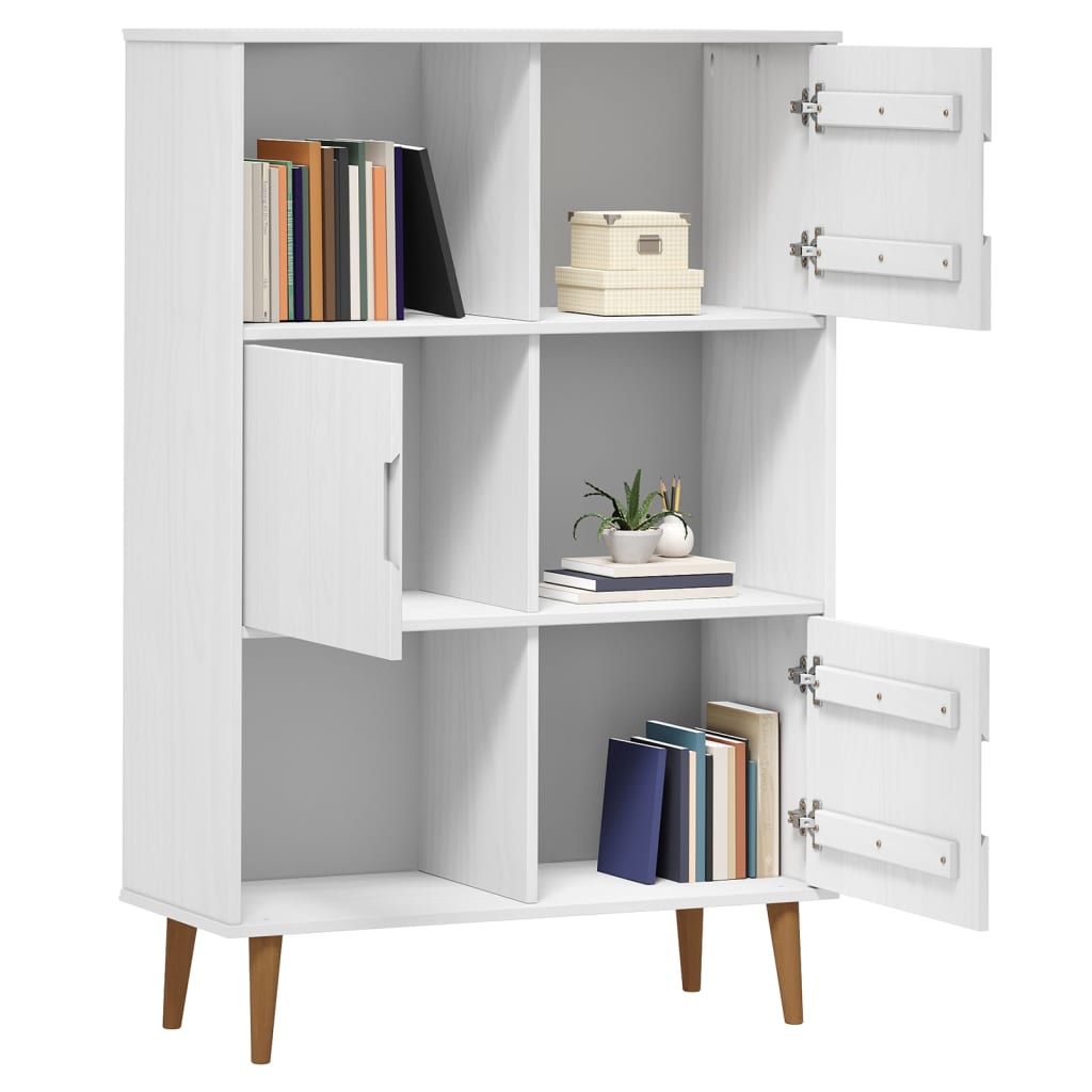 Boekenkast MOLDE 90x35x133,5 cm massief grenenhout