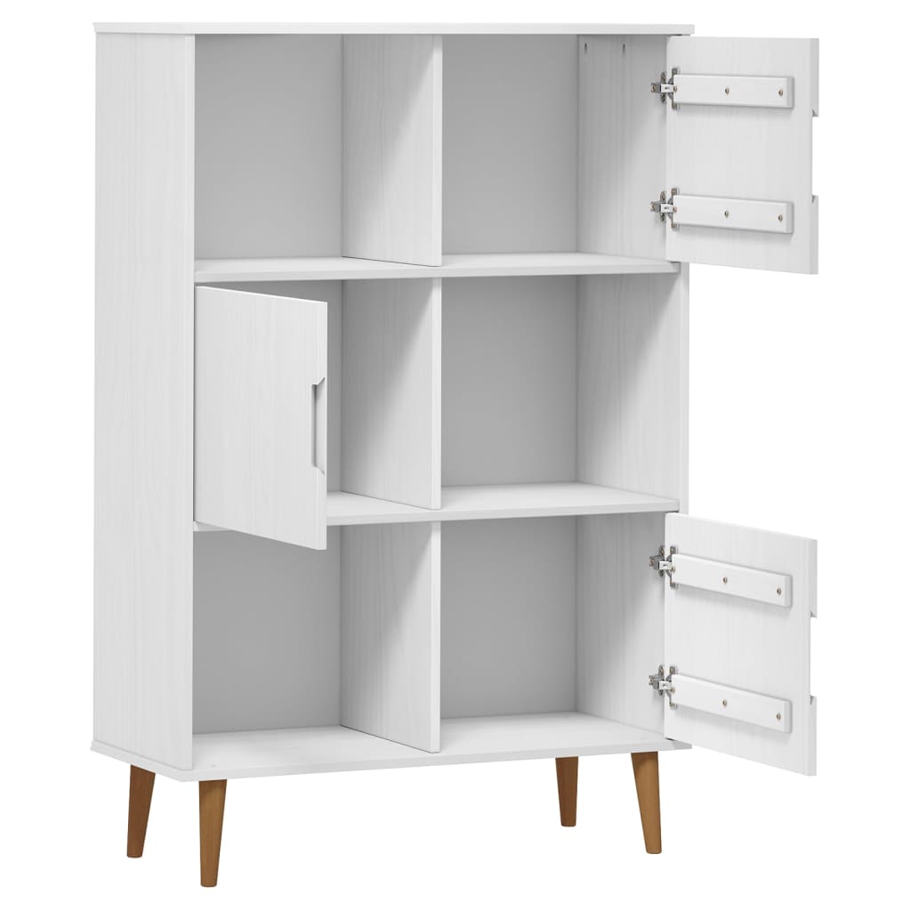 Boekenkast MOLDE 90x35x133,5 cm massief grenenhout