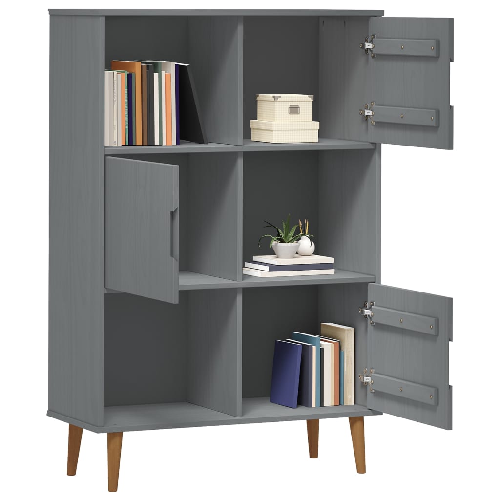 Boekenkast MOLDE 90x35x133,5 cm massief grenenhout