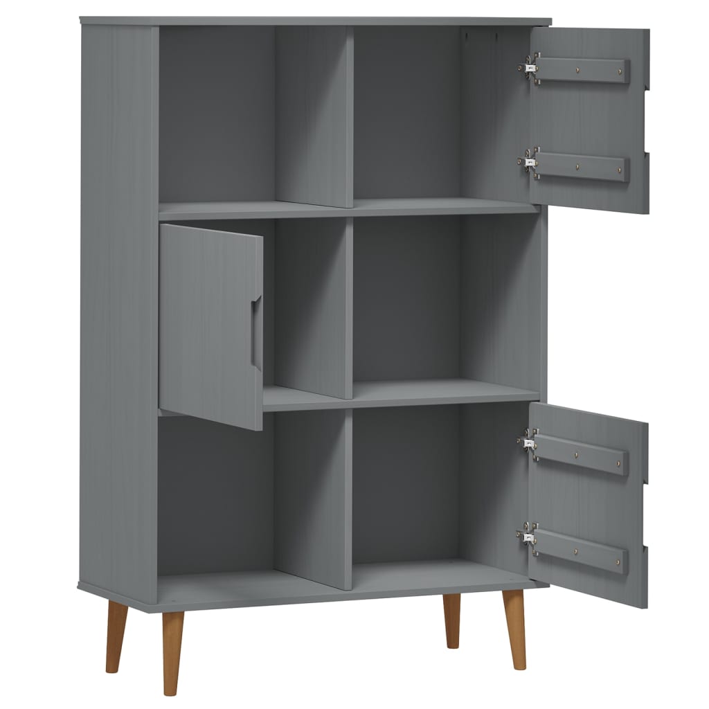 Boekenkast MOLDE 90x35x133,5 cm massief grenenhout