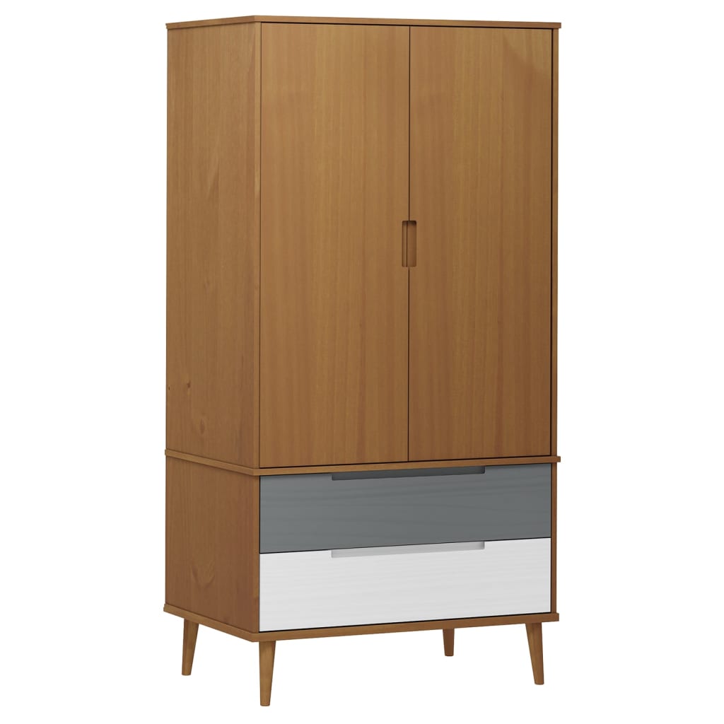 Armoire MOLDE 90x55x175 cm en bois de pin massif